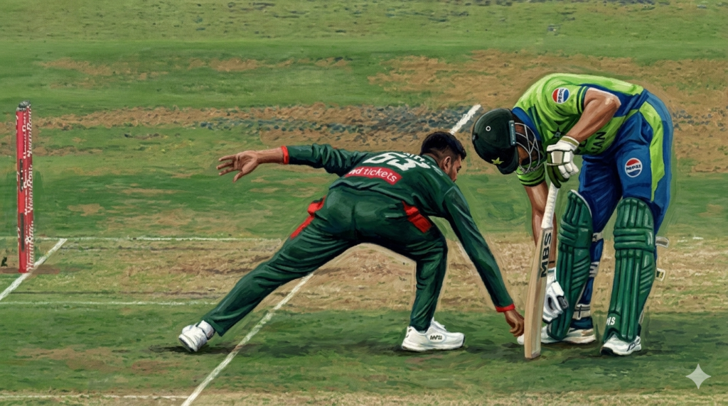 Salman Agha run out controversy 2nd ODI 2026