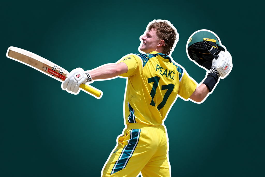 Nineteen-year-old Victorian batter Oliver Peake made international history by breaking Ricky Ponting's 31-year-old record as the youngest specialist batter to debut for Australia in a One-Day International